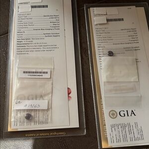 💎 Two GIA Oval Synthetic Sapphires – Certified & Stunning